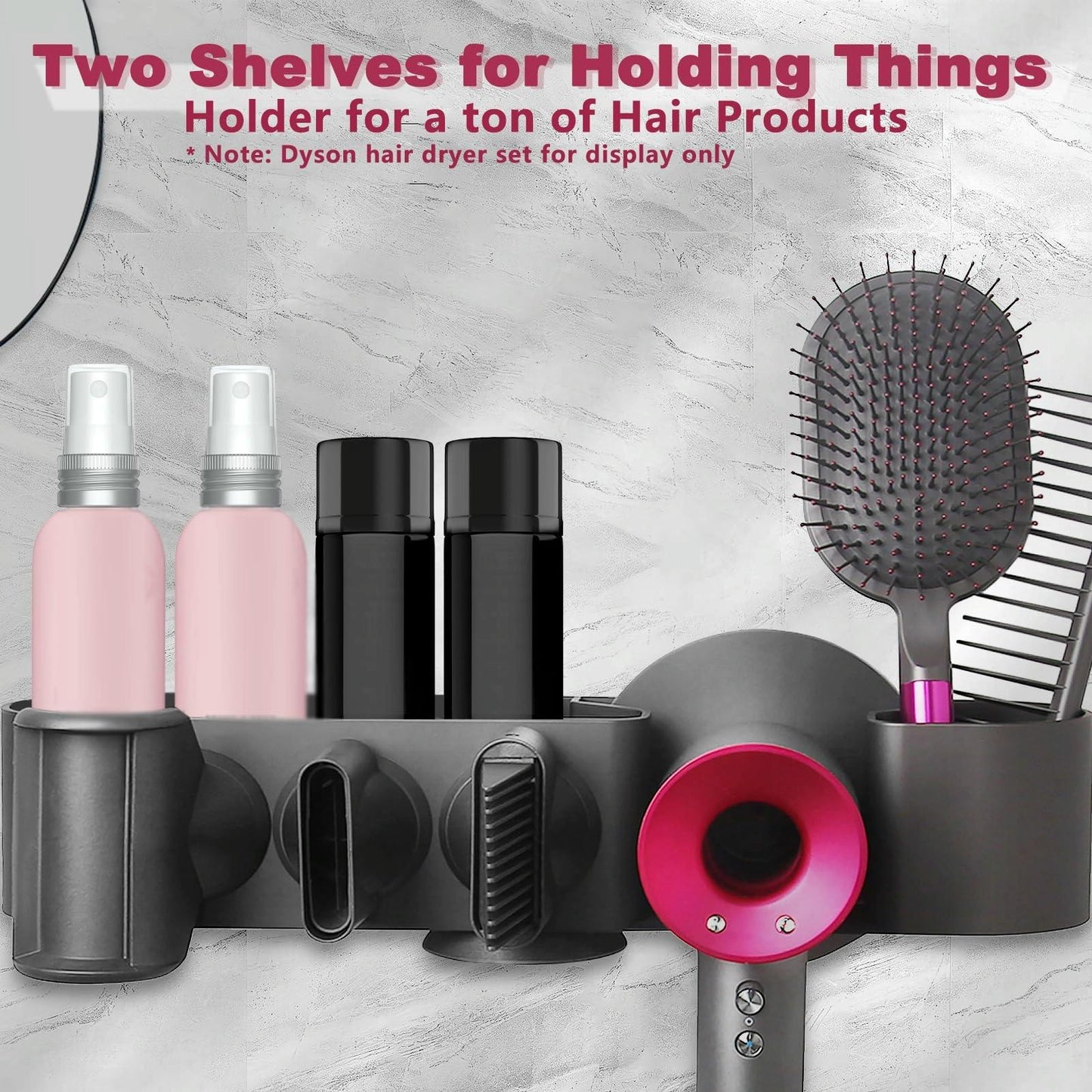 Bathroom Storage Shelf Bracket - Organize your Space - For Dyson Hair Dryer Hd15