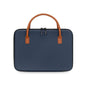 Waterproof Leather Computer Bag - Multifunctional Navy Blue
