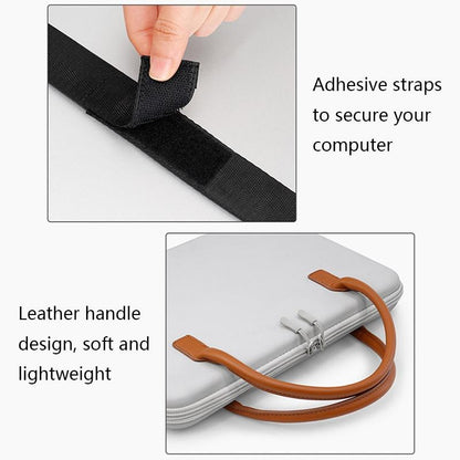 Waterproof Leather Computer Bag - Multifunctional Navy Blue