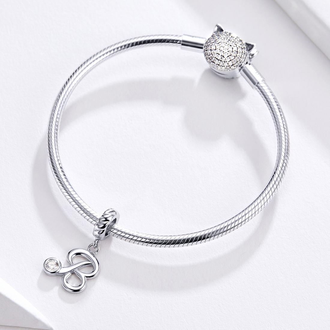 925 Sterling Silver Letter Pendant For Diy Bracelet Or Necklace Style - L