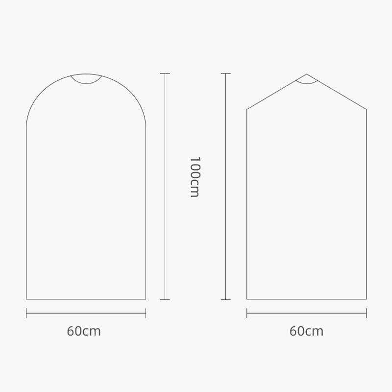 100 Disposable Dust Bags - 60X130Cm - Thick Pe Material - Transparent