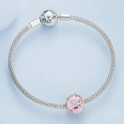 925 Sterling Silver Purple Rose Beads For Diy Accessories
