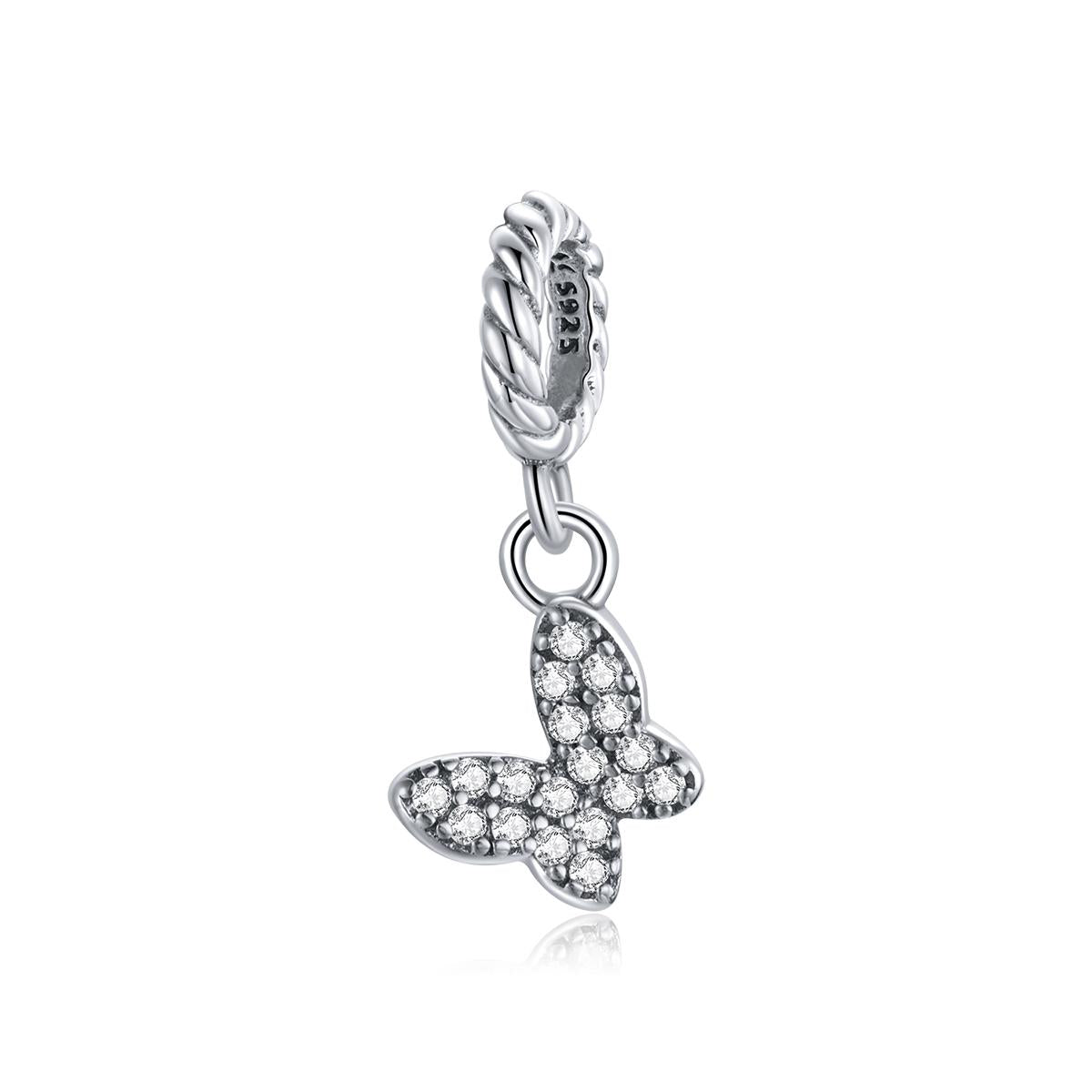 925 Sterling Silver Butterfly Pendant For Bracelet Or Necklace