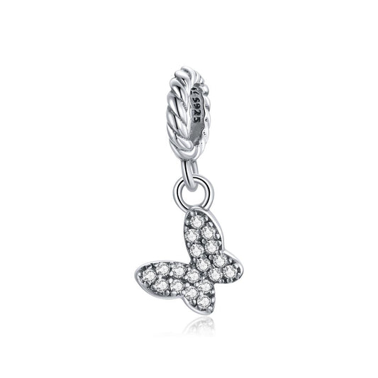 925 Sterling Silver Butterfly Pendant For Bracelet Or Necklace