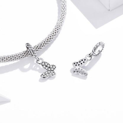 925 Sterling Silver Butterfly Pendant For Bracelet Or Necklace