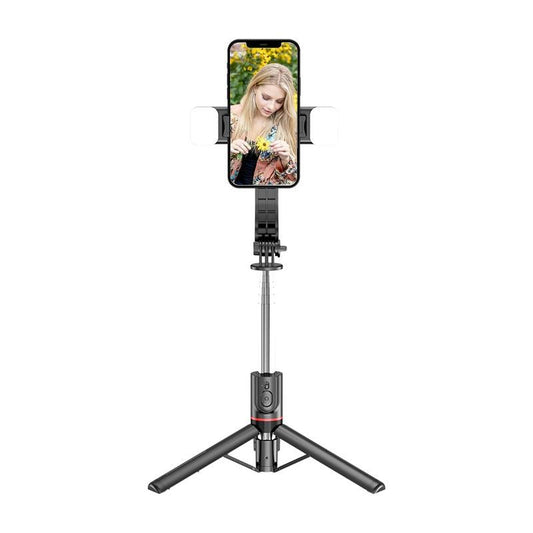 Bluetooth Remote Selfie Stick with Detachable Fill Light and Tripod