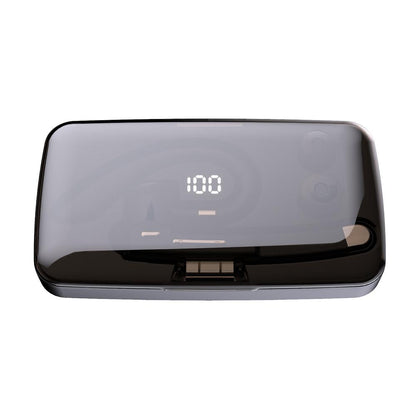 Rotatable Bluetooth Earphone with Charging Box & Digital Display
