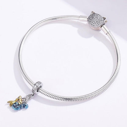 925 Sterling Silver Mermaid Charm For Diy Bracelet