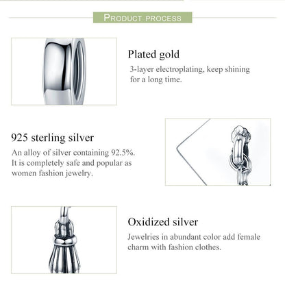 925 Sterling Silver Bachelor Cap Pendant For Bracelet Or Necklace