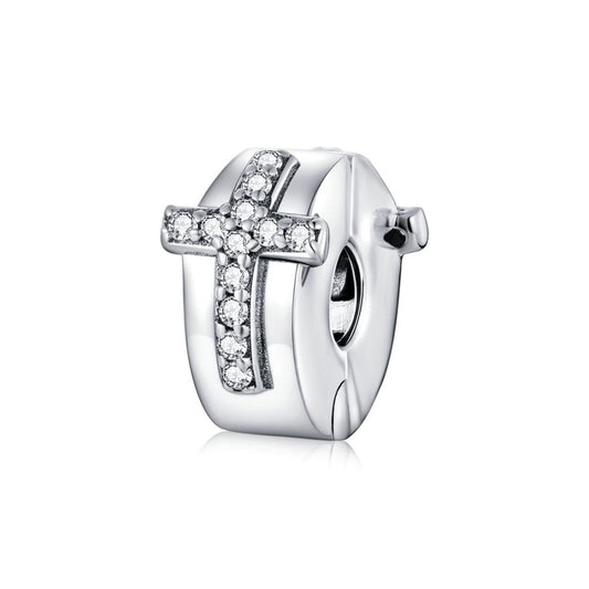 925 Sterling Silver Cross Bead Buckle For Diy Accessories