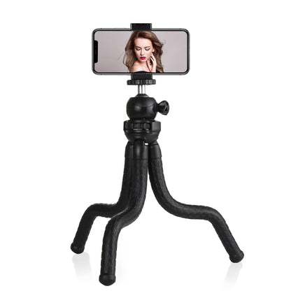 Flexible Mini Octopus Tripod with Ball Head and Phone Clamp for Slr Cameras Gopro and Cellphones