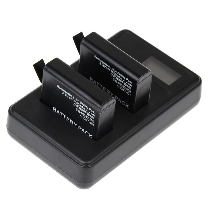 Gopro Hero4 Charger with Dual Batteries and Lcd Screen