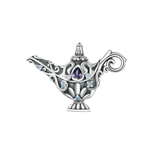 925 Sterling Silver Magic Lamp Beaded Bracelet Accessory
