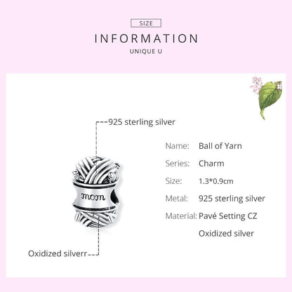 925 Sterling Silver Knitting Bead Bracelet / Necklace Accessory