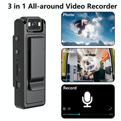 Outdoor Sports Night Vision Camera With 180 Degree Rotation For Video Recording