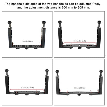 Upgraded Dual Handheld Diving Arm for Underwater Photography