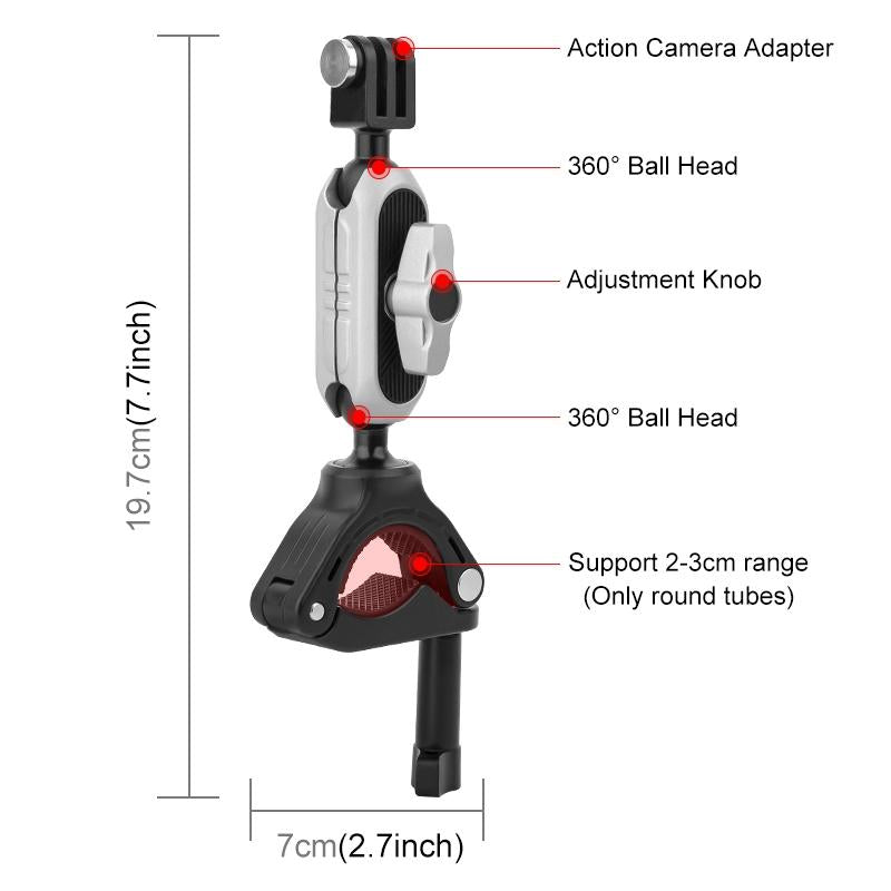 Universal Phone Mount for Handlebars with Clamp and Screw