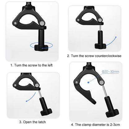Universal Phone Mount for Handlebars with Clamp and Screw