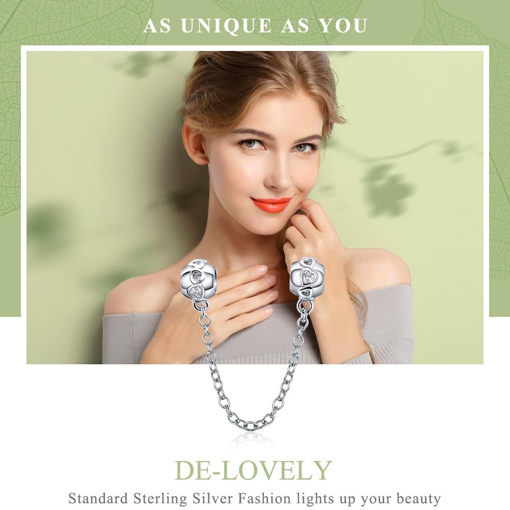 925 Sterling Silver Safety Chain Cute & Versatile