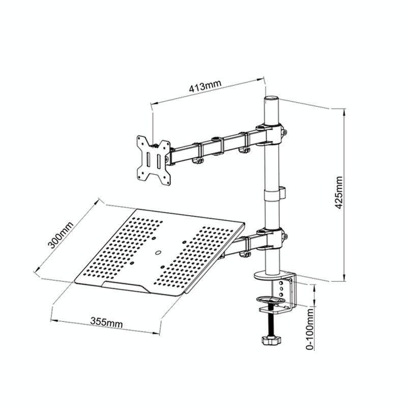 Rotatable Dual Screen Laptop Stand for Desktop