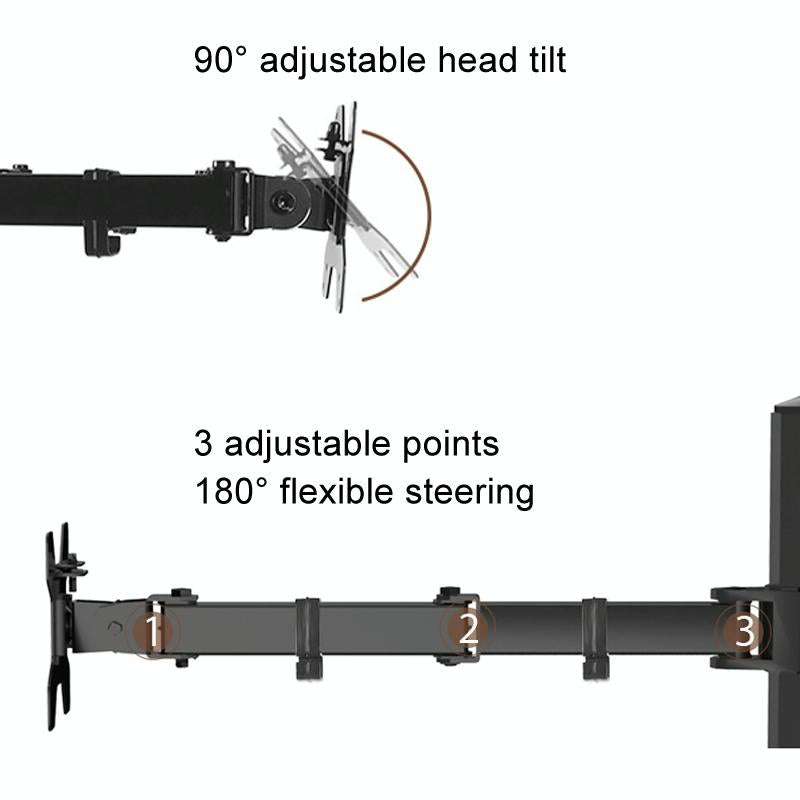 Rotatable Dual Screen Laptop Stand for Desktop