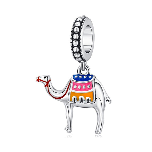 925 Sterling Silver Camel Bead Pendant For Diy Bracelets & Necklaces