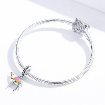 925 Sterling Silver Camel Bead Pendant For Diy Bracelets & Necklaces