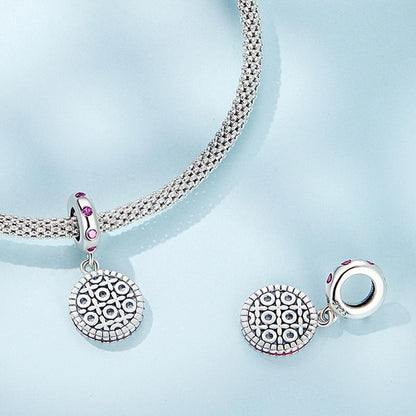 925 Sterling Silver Strawberry Cookie Pendant Beads For Diy Bracelets