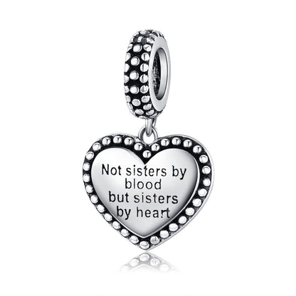 Retro Heart Charm For Diy Bracelets
