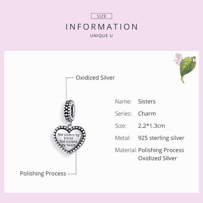 Retro Heart Charm For Diy Bracelets