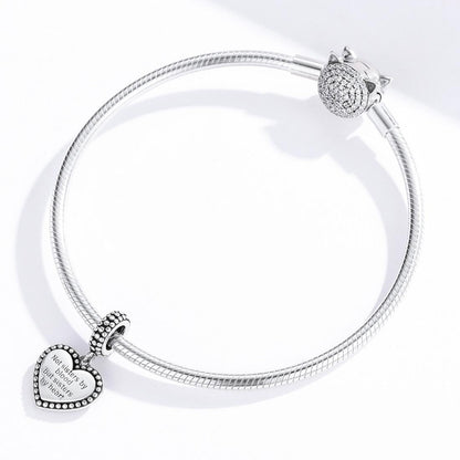 Retro Heart Charm For Diy Bracelets