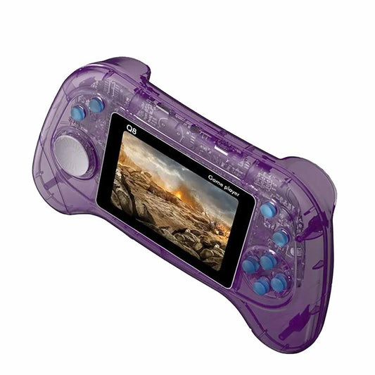 Q8 Handheld Game Console - 3.0 Screen 800 Built-In Games Tv Connection - Transparent Blue - Singles Transparent Purple