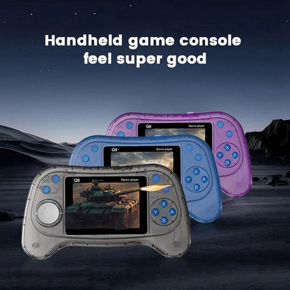 Q8 Handheld Game Console - 3.0 Screen 800 Built-In Games Tv Connection - Transparent Blue - Singles Transparent Purple