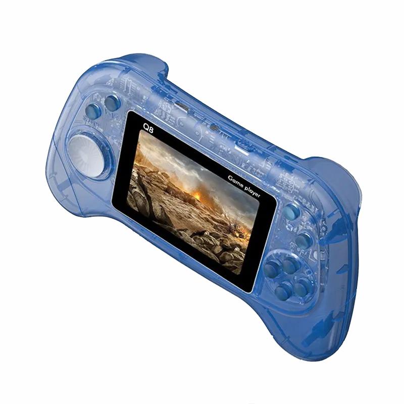 Q8 Handheld Game Console - 3.0 Screen 800 Built-In Games Tv Connection - Transparent Blue - Singles Transparent Purple