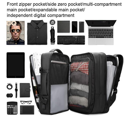 Large Capacity Raincoat Style Oxford Backpack for Men - 17.3 Inch