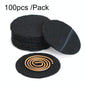 100-Pack Fireproof Cotton Pads For Incense Burners And Mosquito Coils - 10Cm