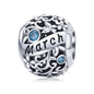 925 Sterling Silver March Birthstone Diy Bracelet Necklace Set Accessories Style - March