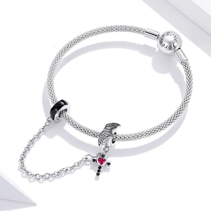 925 Sterling Silver Wing Cross Safety Chain For Diy Bracelets & Necklaces