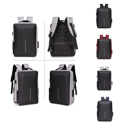 Anti-theft Hard Shell Backpack for Men - Blue
