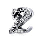 925 Sterling Silver Relief Number Series 0 9 Beads For Diy Bracelets And Necklaces Style - 2