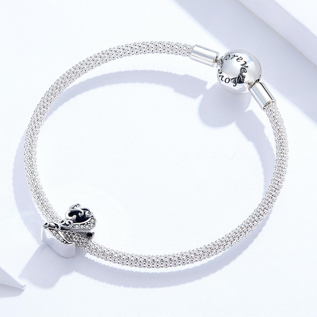 925 Sterling Silver Relief Number Series 0 9 Beads For Diy Bracelets And Necklaces Style - 2
