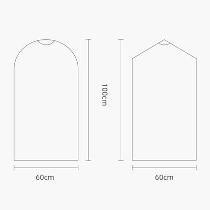 100 Disposable Transparent Dust Bags - 60X100Cm - Pp Material