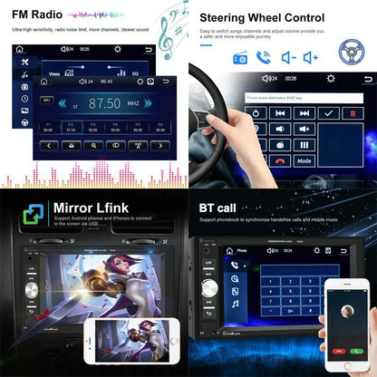 6.2 Inch Dual Spindle Hd Car Mp5 Player + 8 Light Camera