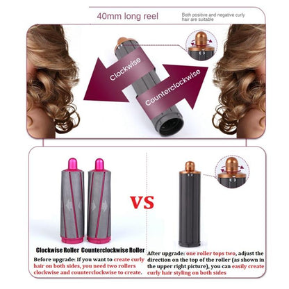 Long Barrel Curling Iron for Dyson Hair Dryer - 13.4cm Upgraded Gold 40mm