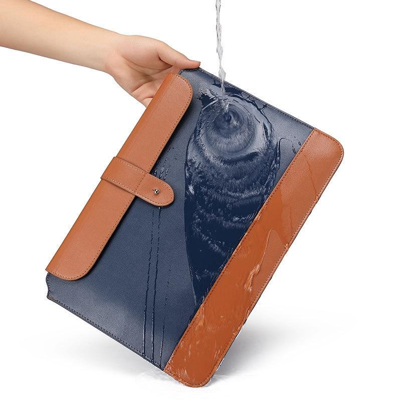 14-15.4 Inch Microfiber Notebook Liner Bag - Black & Brown