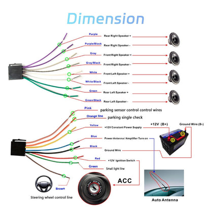 6.9 Inch Car Mp5 Player With Carplay Function & Backup Camera - Standard + Ahd Camera