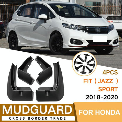 For Honda Fit Jazz Sport 2018-2020 4Pcs / Set Car Auto Soft Plastic Splash Flaps Fender Guard