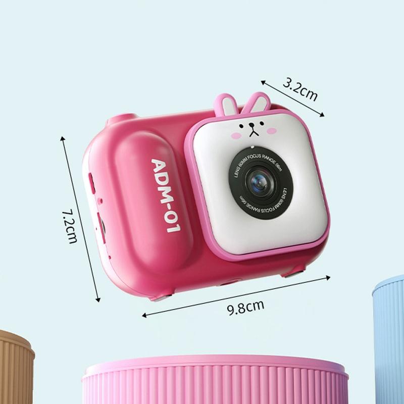 48Mp Dual Lens Kids Digital Camera With 2.4 Ips Screen And 32Gb Tf Card - Blue Fox - With 32G Tf Card Pink Bunny