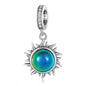 925 Sterling Silver Zircon Sun Pendant Temperature Sensitive
