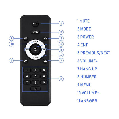 5 Inch Car Mp5 Inch Player With Bluetooth & Microphone - Standard + 12 Lights Camera